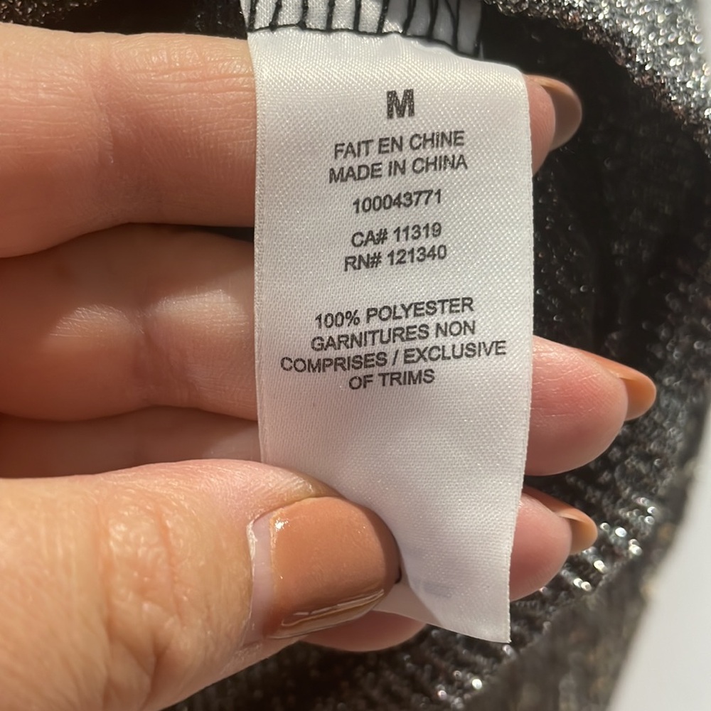 SOLD Sparkly Sequin Silver Top - Picture 4 of 5